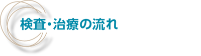 検査・治療の流れ